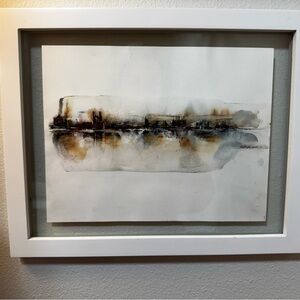 Original signed and framed, watercolor, painting, abstract industrial